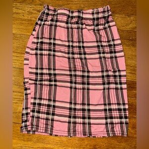 pretty little thing plaid bodycon mini skirt